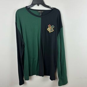 Harry Potter Gryffindor Black and Green Long Sleeve Cotton Shirt sz XXL